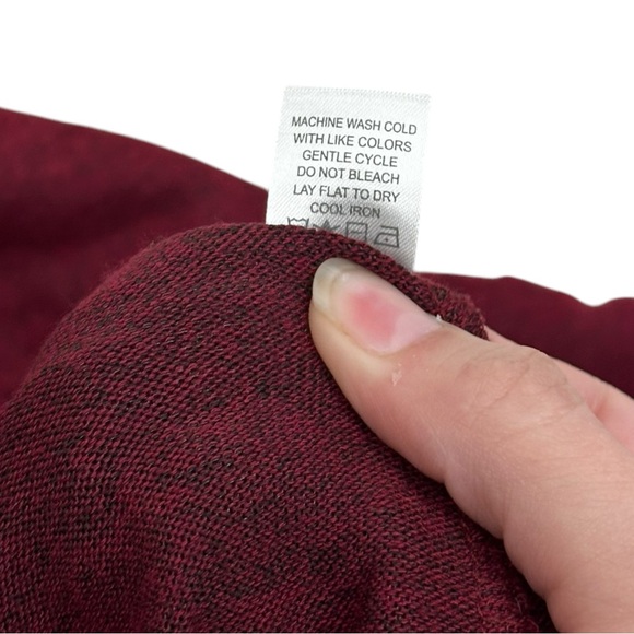 C Label Burgundy Knit Open Front Cardigan Women's S - Picture 5 of 6